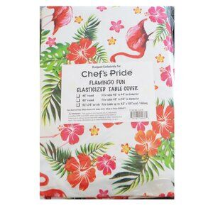 Chef's Pride Flamingo Fun 52 x 76 Table Cover Wipes Clean NIP
